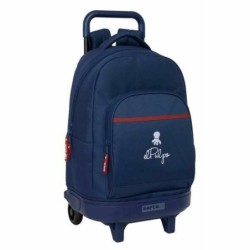 Mochila Escolar con Ruedas El Pulpo Azul marino 33 x 45 x 22 cm