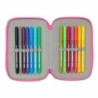 Plumier Triple Kuromi Negro Fucsia 12,5 x 19,5 x 5,5 cm 37 Piezas