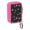Plumier Triple Kuromi Negro Fucsia 12,5 x 19,5 x 5,5 cm 37 Piezas