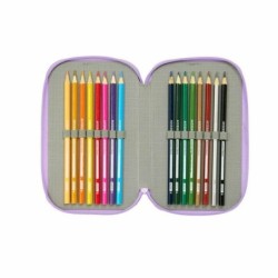Plumier Triple Unicorn Academy Lila 12,5 x 19,5 x 5,5 cm 37 Piezas