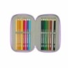 Plumier Triple Unicorn Academy Lila 12,5 x 19,5 x 5,5 cm 37 Piezas
