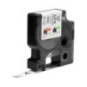 Cinta Laminada para Rotuladoras Dymo 18444 Blanco Negro/Blanco 12 mm