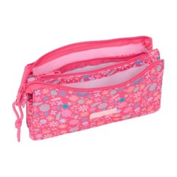 Portatodo Triple Safta Feeling Rosa 22 x 12 x 3 cm