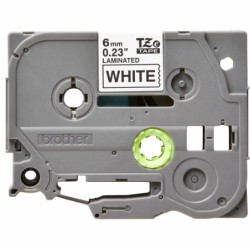 Cinta Laminada para Rotuladoras Brother TZe211 Gris Negro/Blanco