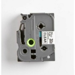 Cinta Laminada para Rotuladoras Brother TZE-151 Negro/Transparente 12 mm 24 mm x 8 m