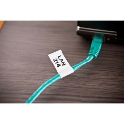 Cinta Laminada para Rotuladoras Brother TZEFX231 Negro/Blanco 12 mm 12 mm x 8 m