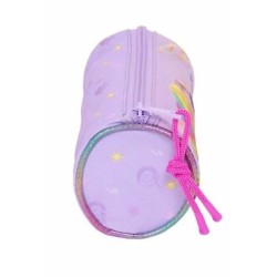 Estuche Escolar Cilíndrico Unicorn Academy Lila 20 x 7 x 7 cm