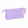 Portatodo Triple Unicorn Academy Lila 22 x 12 x 3 cm