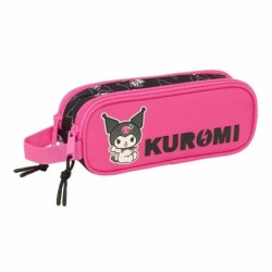 Portatodo Doble Kuromi Negro Fucsia 21 x 8 x 6 cm