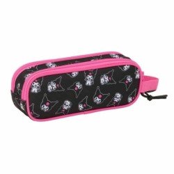 Portatodo Doble Kuromi Negro Fucsia 21 x 8 x 6 cm