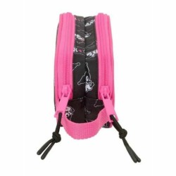 Portatodo Doble Kuromi Negro Fucsia 21 x 8 x 6 cm