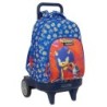 Mochila Escolar con Ruedas Sonic Prime Azul 33 x 45 x 22 cm