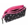 Portatodo Triple Kuromi Negro Fucsia 22 x 12 x 3 cm
