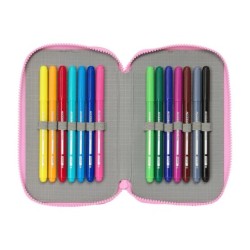Plumier Doble Gabby's Dollhouse Party Rosa 12.5 x 19.5 x 4 cm 28 piezas