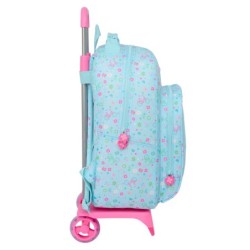 Mochila Escolar con Ruedas Safta Bicicleta Azul 32 x 42 x 15 cm