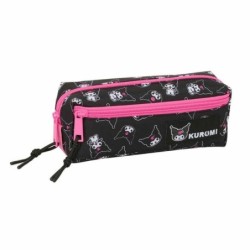 Portatodo Triple Kuromi Negro Fucsia 22 x 8,5 x 6 cm