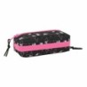 Portatodo Triple Kuromi Negro Fucsia 22 x 8,5 x 6 cm