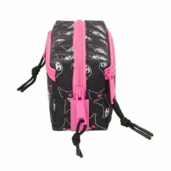 Portatodo Triple Kuromi Negro Fucsia 22 x 8,5 x 6 cm