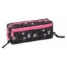 Portatodo Triple Kuromi Negro Fucsia 22 x 8,5 x 6 cm
