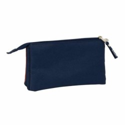 Portatodo Triple El Pulpo   Rojo Azul marino 22 x 12 x 3 cm