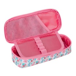 Estuche Escolar Moos Flores Multicolor 22 x 5 x 8 cm