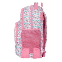 Mochila Escolar Moos Flores Multicolor 32 x 42 x 15 cm