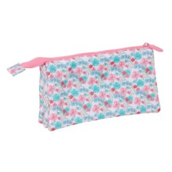 Portatodo Triple Moos Flores Multicolor 22 x 12 x 3 cm