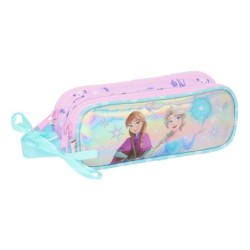 Portatodo Doble Frozen Cool days Violeta Azul cielo 21 x 8 x 6 cm