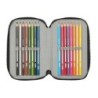 Plumier Triple Teenage Mutant Ninja Turtles Negro Gris 12,5 x 19,5 x 5,5 cm 36 Piezas