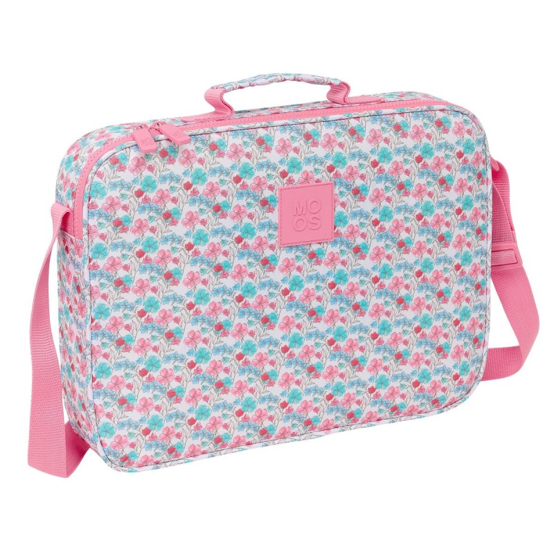 Cartera Escolar Moos Flores Multicolor 38 x 28 x 6 cm