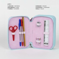 Plumier Triple Gabby's Dollhouse Rosa 12,5 x 6,5 x 19,5 cm
