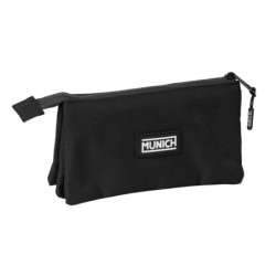 Portatodo Triple Munich Negro Negro 22 x 12 x 3 cm