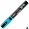 Marcador BRUSH POSCA PC-5BR Azul claro (6 Unidades)