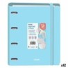 Carpeta de anillas DOHE Azul Pastel A4 (12 Unidades)