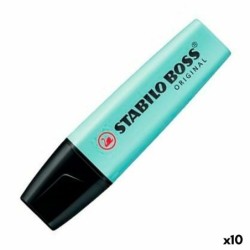 Subrayador Stabilo Verde Turquesa Pastel (10 Unidades)