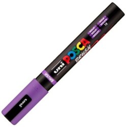 Marcador BRUSH POSCA PC-5BR Violeta (6 Unidades)