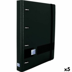 Carpeta de anillas Oxford LIVE&GO Negro A5+ (5 Unidades)