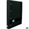 Carpeta de anillas Oxford LIVE&GO Negro A5+ (5 Unidades)