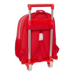 Mochila Escolar con Ruedas Sevilla Fútbol Club Rojo 28 x 34 x 10 cm