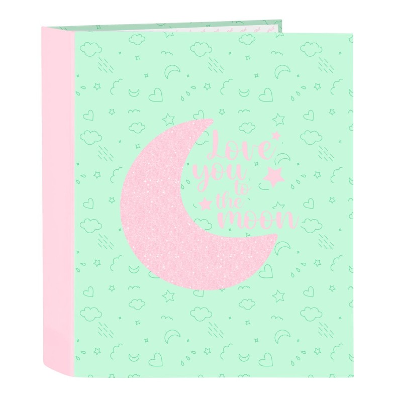 Carpeta de anillas BlackFit8 Moon Verde A4 27 x 33 x 6 cm