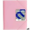 Carpeta Clasificadora Grafoplas Rosa claro A4 (4 Unidades)