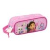 Portatodo Doble Gabby's Dollhouse Party Rosa 21 x 8 x 6 cm
