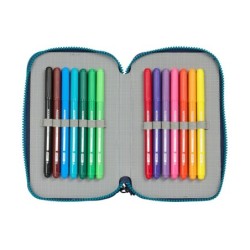 Plumier Doble Munich Nautic Azul marino 12.5 x 19.5 x 4 cm 28 piezas