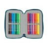 Plumier Doble Munich Nautic Azul marino 12.5 x 19.5 x 4 cm 28 piezas