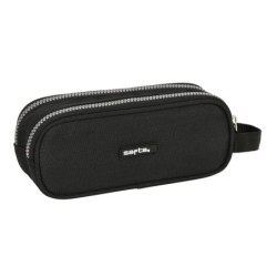 Estuche Escolar Safta Stone Negro 21 x 8 x 6 cm