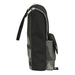 Estuche Escolar Safta Stone Negro 6 x 21 x 6 cm