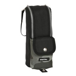 Estuche Escolar Safta Stone Negro 6 x 21 x 6 cm