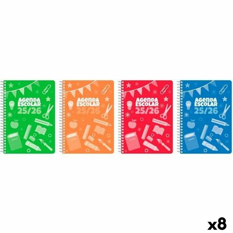 Agenda Didex A5 15 x 21 cm 2025-2026 (8 Unidades)