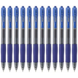 Bolígrafo de gel Pilot BL-G2-7 Azul 12 Unidades