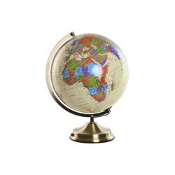 Globo Terraqueo Home ESPRIT Beige Dorado PVC 33 x 32 x 42 cm